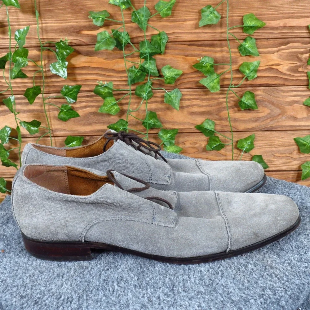 Florsheim Angelo Men Casual Cap Toe Oxford Shoe‎ Size Unknown Grey Suede
